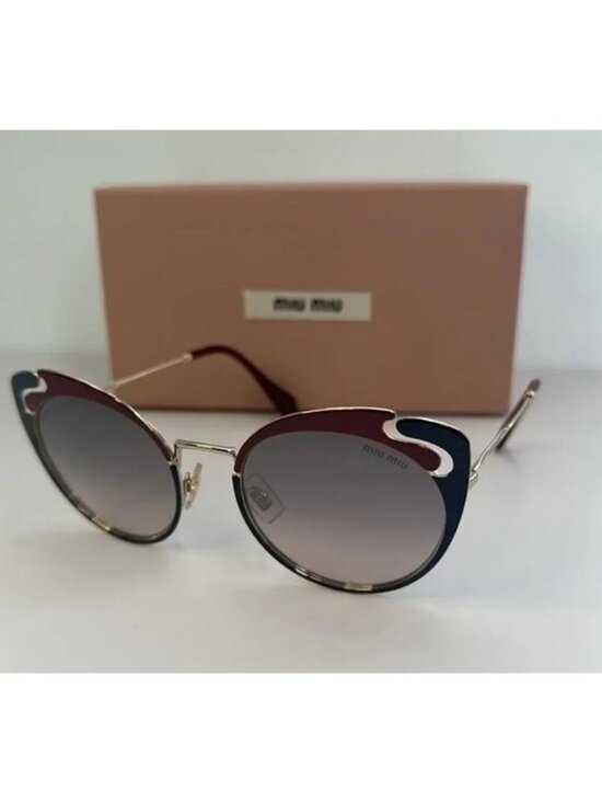 New Authentic Miu Miu MU 57TS HB5GR0* 3N Metal Women Noir sunglasses